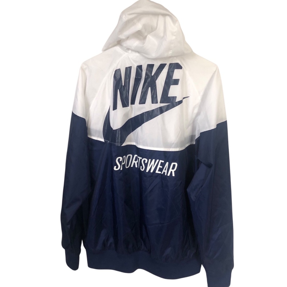 Nike Men’s White & Navy Windbreaker Jacket - Picture 8 of 9